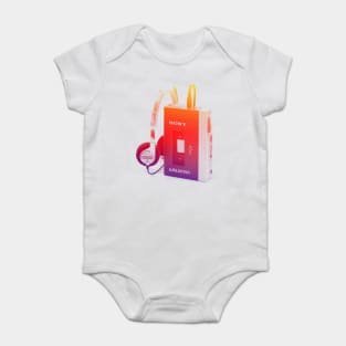 Vintage Style Walkman Aesthetic Design Baby Bodysuit